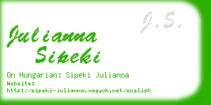 julianna sipeki business card